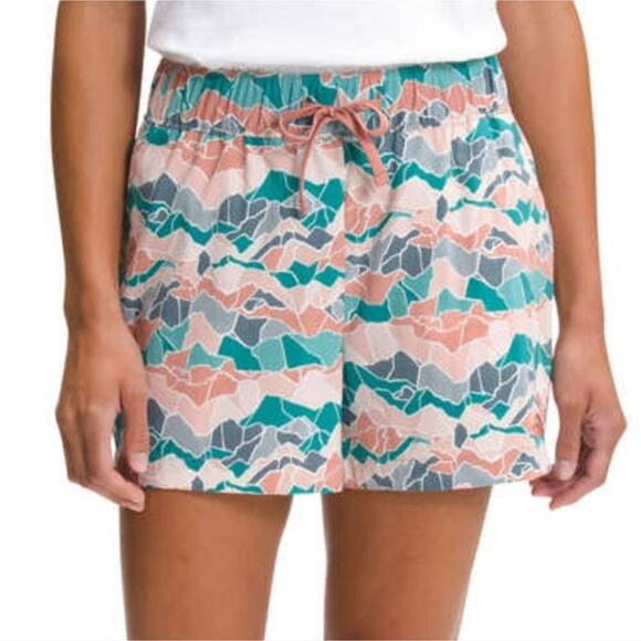 The North Face Printed Class V Shorts Porcelain Green Mountain Camo Print 3X - Picture 5 of 7